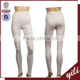 2016 casual wear body fit white color ladies plain dyed tight pants