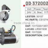 DAF Starter Motor 1317220 Lester 30107 HC Parts CS1274 Bosch 0-001-372-002 LRS01938 thumbnail-1