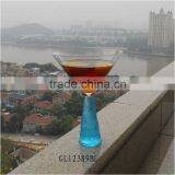 Handmade Blue Color Heavy Stem Design Cocktail Glasses thumbnail-1