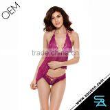 Hot Women's Elegance Chemise & Thong Set thumbnail-1