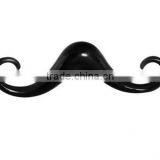 1/2" Black Buffalo Horn Mustache Septum Piercing thumbnail-1