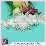 HC-2091 Embroidery Flower Fabrics Crystal Applique ,New Arrilval Hot Beads Applique thumbnail-1