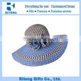 Women Summer Straw Wide Brim Beach Outdoor Sun Floppy Hat thumbnail-1