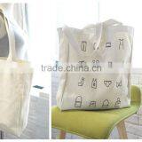 2015 New Arrival Daily Cotton Shopping Bag White Portable Recyclable Shopping Cotton Bag thumbnail-2