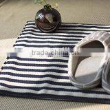 Fresh Style Striped Washablet Entrance Door Mat In Cotton Fabric