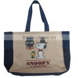 wholesale cartoon snoopy tote bag,cheap lovely handbag/totebag;Hot sale popular snoopy design personalized tote bags