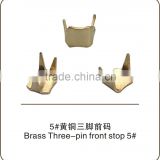 Brass Three-jaw Top Stopper NO.5 zipper garment accessories