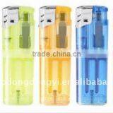 CR Refillable Electronic Lighter With Transparent Tank and Copper Valve