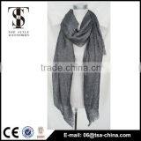 2016 Women Fashion Hot Warm Black Metallic Solid Color Viscose Scarf thumbnail-2
