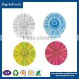 Red Colour Logo Printing Elegant Custom Order Transparent Overlays Hologram Label