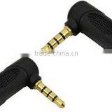 Cabletolink Top Grade Stereo 3.5mm 3-pole Female Stereo 3.5mm 4-pole Right Angled 90 Degree Adapter thumbnail-1