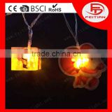 christmas lovely santa box chain decoration light with CE ROHS standard PVC led christmas light