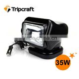 IP67 Spot Beam 35w 55w HID 12V DC Search Light for Car Boats Fire Truck Marine Vehicle HID Xenon Work Light with Remote Control