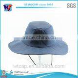 Blue Color Reusable Waterproof Nylon Polyester Foldable Bucket Hat thumbnail-2