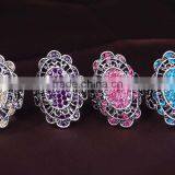Colorful Crystal With Silver Plating Alloy Hot Sale Retaining Ring thumbnail-3