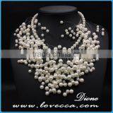 New Fashion Classy Lady White Exaggerate Pear Beaded Choker Necklace Product thumbnail-1