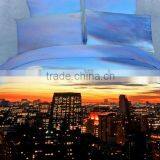 100% Cotton Reactive Printed 3D Scenery Bedding Set Wholesale Luxury