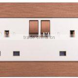 The Safety and Top Hot Selling 2 Gang BS Standard uk Wall Socket thumbnail-3
