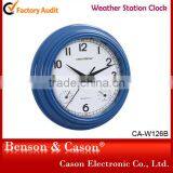 Cason Christmas Weather Station Wall Mounted Clock (Silver) thumbnail-2