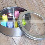 Round Tin Box for Cookies