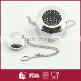 High Quality Bulk Stainless Steel Tea Ball Strainers With Chain Hook thumbnail-2