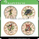 12 Inch Outdoor Polyresin Garden Thermometer Clock thumbnail-3