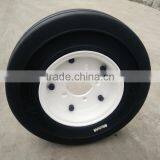 Hot Sale Black 4.00 8 Solid Rubber Tires and White Wheels for Passenger Cars With High Performance thumbnail-6