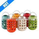 Hot Sale Personalized Multi Color Glazed Decorative Antique Ceramic Candle Jar thumbnail-1