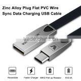 Voxlink 2017 New 5V 1A Zinc Alloy Flat Fast Charging Data Sync Usb Cable for IPhone 6 6s Plus 5s 5 IPad Mini/Samsung/HTC thumbnail-4