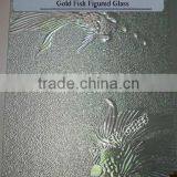 3-8mm Clear Golden Fish Pattern Glass thumbnail-1