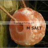 Animal Licking Himalayan Rock Salt With Rope thumbnail-1