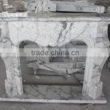 Arabescato Europe Style White Marble Gas Fireplace or Electric Fireplace thumbnail-2