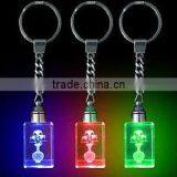 3d Laser Engraved Crystal Keychain Led Keyring thumbnail-1