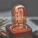 Wooden Base Table Lamp Creative Small LED Acrylic Stereoscopic Shaped Night Light Eco-friendly Desk Lamp thumbnail-4