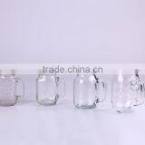 Empty Glass Mason Jar With Metal Lid and Straw thumbnail-1