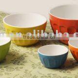 5PCS SOLID COLOURED MIXING BOWLS thumbnail-1