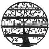 Black Round Metal Wall Mounted 5 Tier Salon Nail Polish Rack Holder / Wall Art Display thumbnail-1
