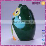 Ceramic Glazed Home Decoration Owl Shape Piggy Bank thumbnail-2