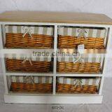 Antique Wooden Chest With Storage Drawers thumbnail-1