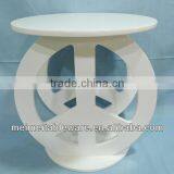 Furnishing Kid's Peace Sign Table, Purple,pink,black,white thumbnail-3