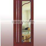 Mordern Glass Insert Wood Interior Door thumbnail-2