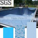 High quality waterproof swimming pool plastic liner / blue mosaic pvc swimming pool liner