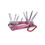 8pcs Curve Key Set(17073 Folding Wrench Set, Wrench, Multifunction)