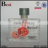2017 Cosmetic Perfume Bottle 100ml Glass Square Perfume Bottle 100ml Glass Clear Perfume Bottle 100ml Glass With Decals thumbnail-3