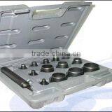 14PC High Carbon Steel Black Finished Duty Hollow Hole Punch Set