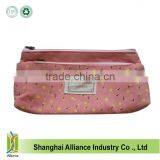 Cute Fashion Promotional Cotton Cosmetic Makeup Zipper Bags Wallets Canvas Wallet With Two Front Zipper Pouch thumbnail-1