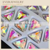 Sewing on triangle rectangle crystal stone crystal AB 14 16 18 20 mm