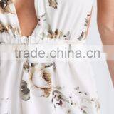 New in Style Wrap Choker Neck Woman Playsuit Floral Print Sexy Summer Romper thumbnail-5