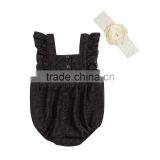 Wholesale Fashion Newborn Baby Girls Pink Lace Romper Infant Bodysuits Adorable Lace Kids Rompers thumbnail-6