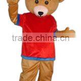 Red Jacket Bear Mascot Costume thumbnail-1